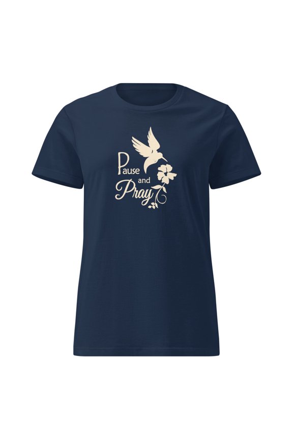 Religious Faith Christian Apparel Tshirt, Motivational Prayer Quote, Christian Faith Gift (Navy, M)