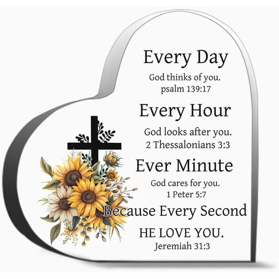 Religious Gifts For Women Inspirational Bible Verses Decor Encouragement Present For Christian Siste For Friends, Gifts For Family Coworker Home Decorative Signs 6"X6"Inch