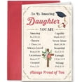 thumbnail image 1 of Religious Graduation Card for Daughter Goddaughter, Congratulation Gifts from Mom Dad, Bible Verse Graduation Card, To My Amazing Daughter, 1 of 7