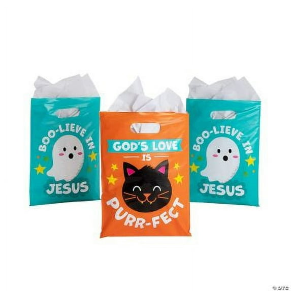 Religious Halloween Character Favor Bags, Halloween, Party Supplies, 50 Pcs