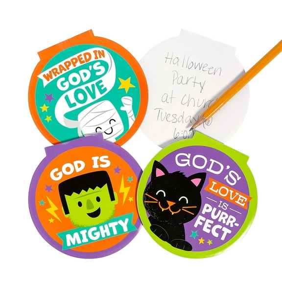 Religious Halloween Notepads - 24 Pieces