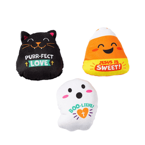 Religious Halloween Plush Characters – 50 Pieces