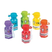 Fun Express - Religious Hexagon Shaped Bubbles 4dz - Toys - Bubbles - Bubble Bottles - 48 Pieces