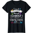 thumbnail image 1 of Religious I Can Do All Things Through Christ Butterfly Art T-Shirt, 1 of 3