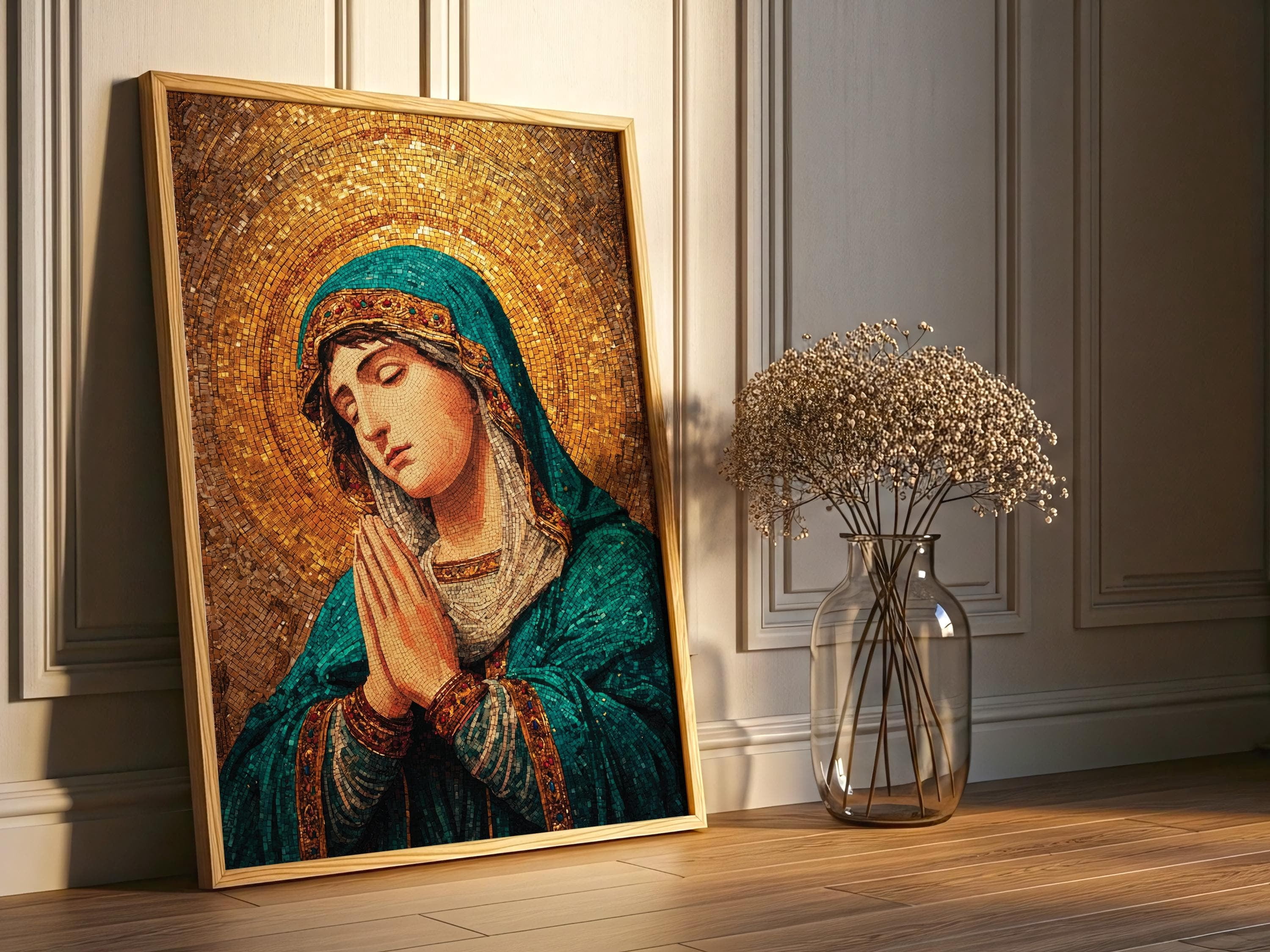 Religious Icon Mary Magdalene Mosaic Poster , Poster Print Only ...
