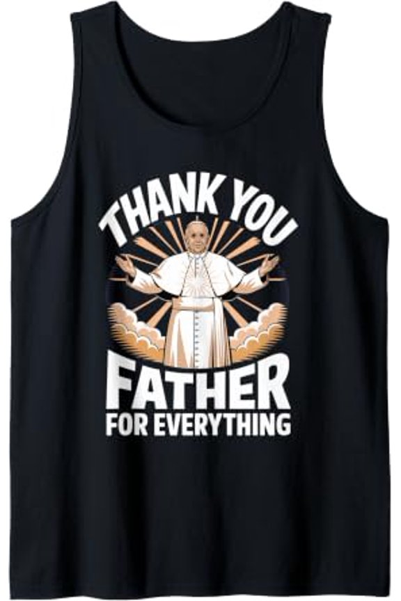 Religious Leader Thank You Father Vintage Tank Top Size S-3XL