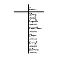 thumbnail image 1 of Religious Metal Cross Wall Art, Bible Verse Inspirational Wall Decor, Black Silhouette Wall Hanging for Living Room Bedroom Kitchen, Easter Christmas Gift (B), 1 of 6