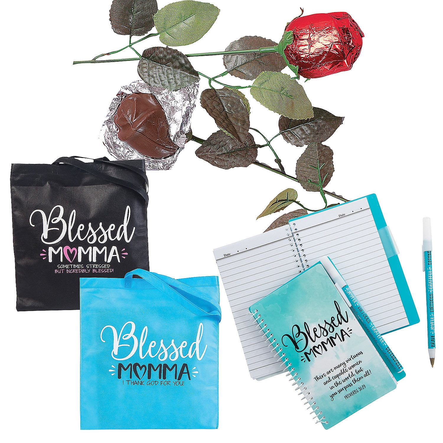 Religious Momma Chocolate Rose Gift Kit 36 Pc