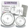 Religious Party Plates and OIF8 Napkins Set for 36 Paper Party Supply