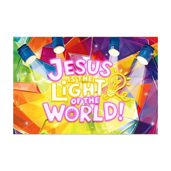 Religious Photo Background Banner 5X3 Ft Washable Polyester For Church Classroom Sunday School Bulletin Board Decor