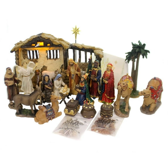 Religious Real Life Nativity Polyresin Three Kings Set/23 Mary Joseph Rln057