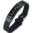 thumbnail image 1 of Religious Silicone Strap Bracelet for Men Women Christian Jesus Witness Bracelets-He Came He Died He Arose He Ascended He's Coming Back, Adjustable, Black, 1 of 7