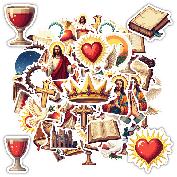 Religious Stationery Stickers Vintage Teacher Reward Stickers Spiritual Animal Stickers for Suitcases Laptops
