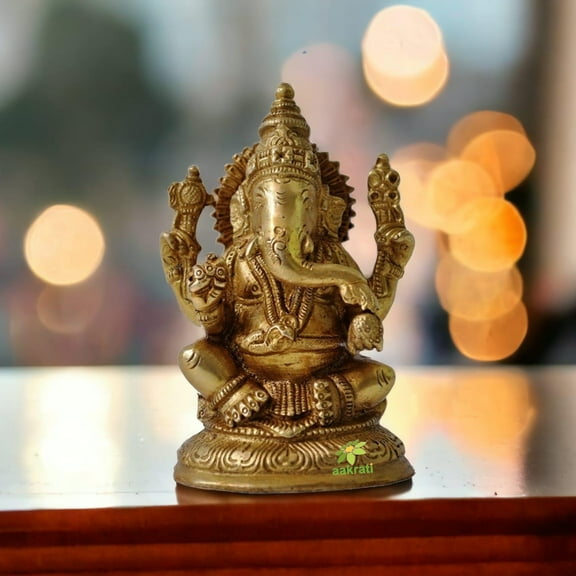 Religious Statue of Lord Ganesha of Brass By Ashopi