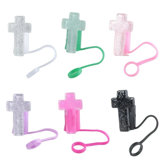 Religious Straw Lid Straw Cover Resin Texture Straw Plug for Bottles Cup