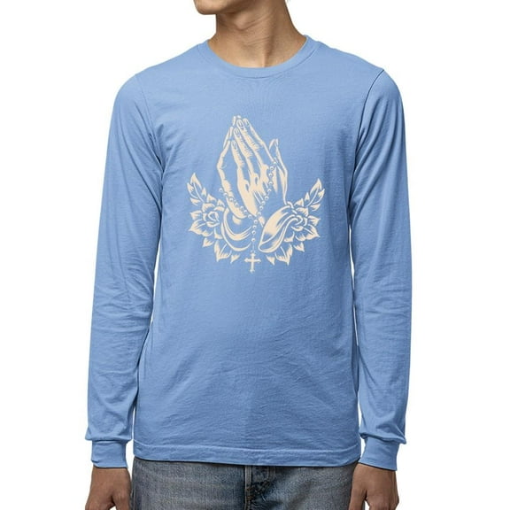 Religious Symbol Graphic Tee Long Sleeve Men's