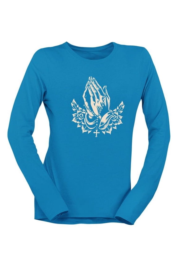 Religious Symbol Graphic Tee Long Sleeve Women's