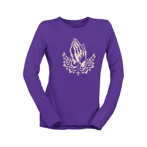 Religious Symbol Graphic Tee Long Sleeve Women's