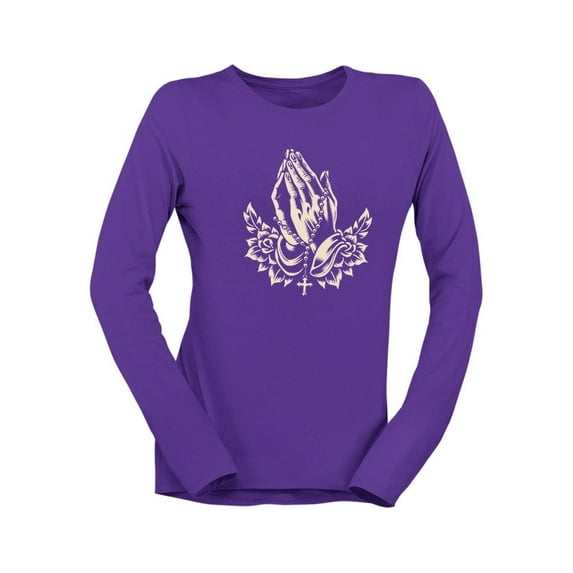 Religious Symbol Graphic Tee Long Sleeve Women's