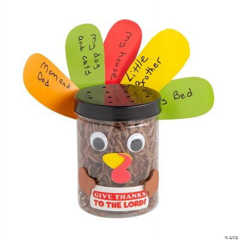 Religious Thankful for Turkey Jar Craft Kit - Makes 12, Thanksgiving ...