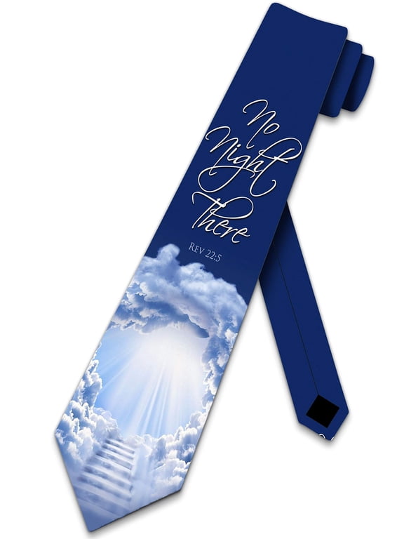 Religious Ties No Night Necktie Revelations Bible Tie Christian Neckties by Three Rooker