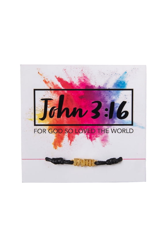 Religious Tween Bracelets with Card - 12 Pieces