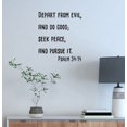 thumbnail image 1 of Religious Wall Decor Decal Depart From Evil Do Good Inspirational Art Stickers 16x18-Inch Blsck, 1 of 1