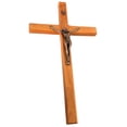thumbnail image 1 of Religious Wooden Crucifix Statue Catholic Figurine Wall Hanging Sculpture Chapel Decoration Collective, 1 of 8