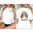 thumbnail image 1 of Religious YHWH Watercolor Leaf Lung Graphic Tees Print Tshirt Women Shirts White S-5XL Cotton Casual Tops, 1 of 4