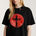 thumbnail image 1 of Religious themed Cross and Crown of Thorns Graphic for All Spiritual Casual Tee print T Shirt, 1 of 5