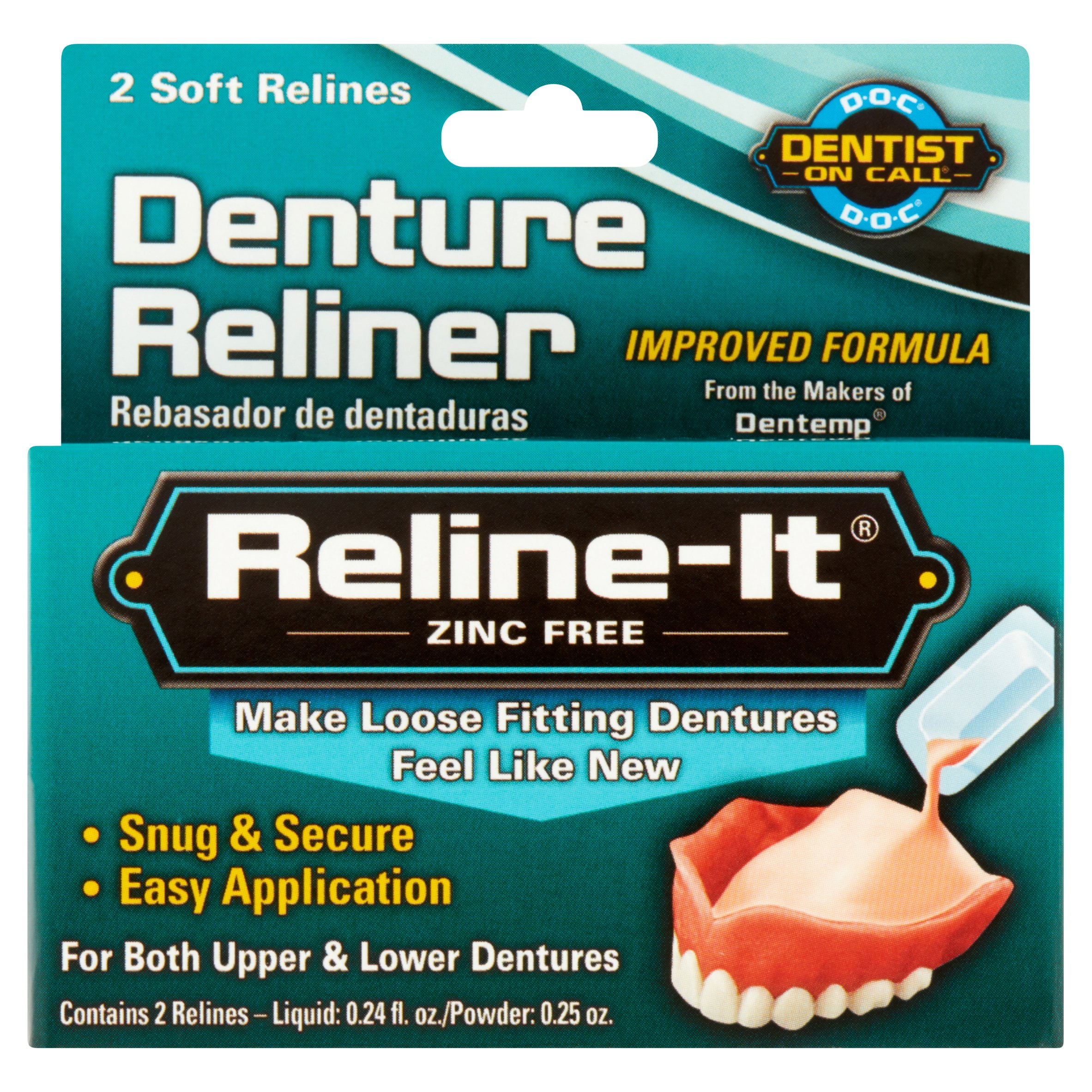 Reline-It Zinc Free Denture Reliner - 2 CT