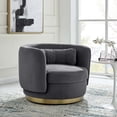 thumbnail image 1 of Modway Relish Performance Velvet Swivel Chair in Gold Gray, 1 of 7