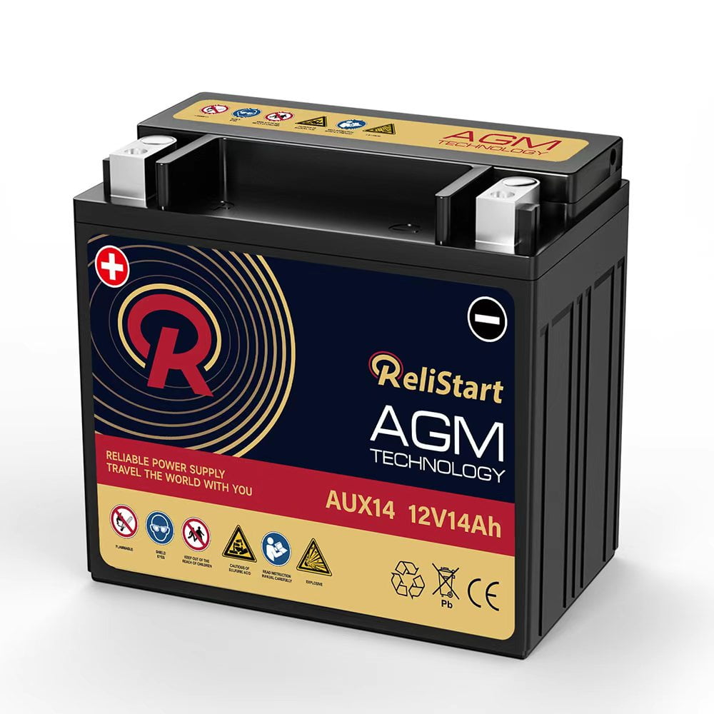Walmart Black Friday Deals 2025 - Relistart AUX14 Auxiliary Battery, 12V 14Ah AGM Battery, 200CCA, Rechargeable AGM Car Battery, Maintenance Free 36 Months Warranty