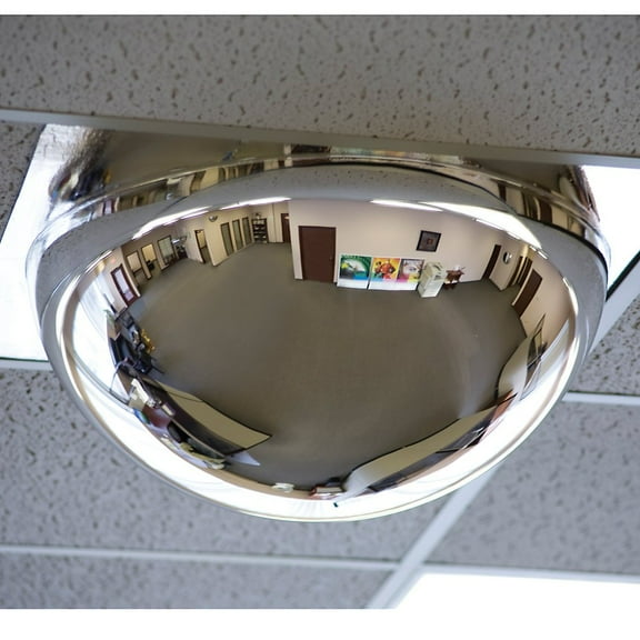 Relius Solutions Drop-In Panoramic Dome Mirror - For Use With 24X24" Ceiling Tiles - 24x24"