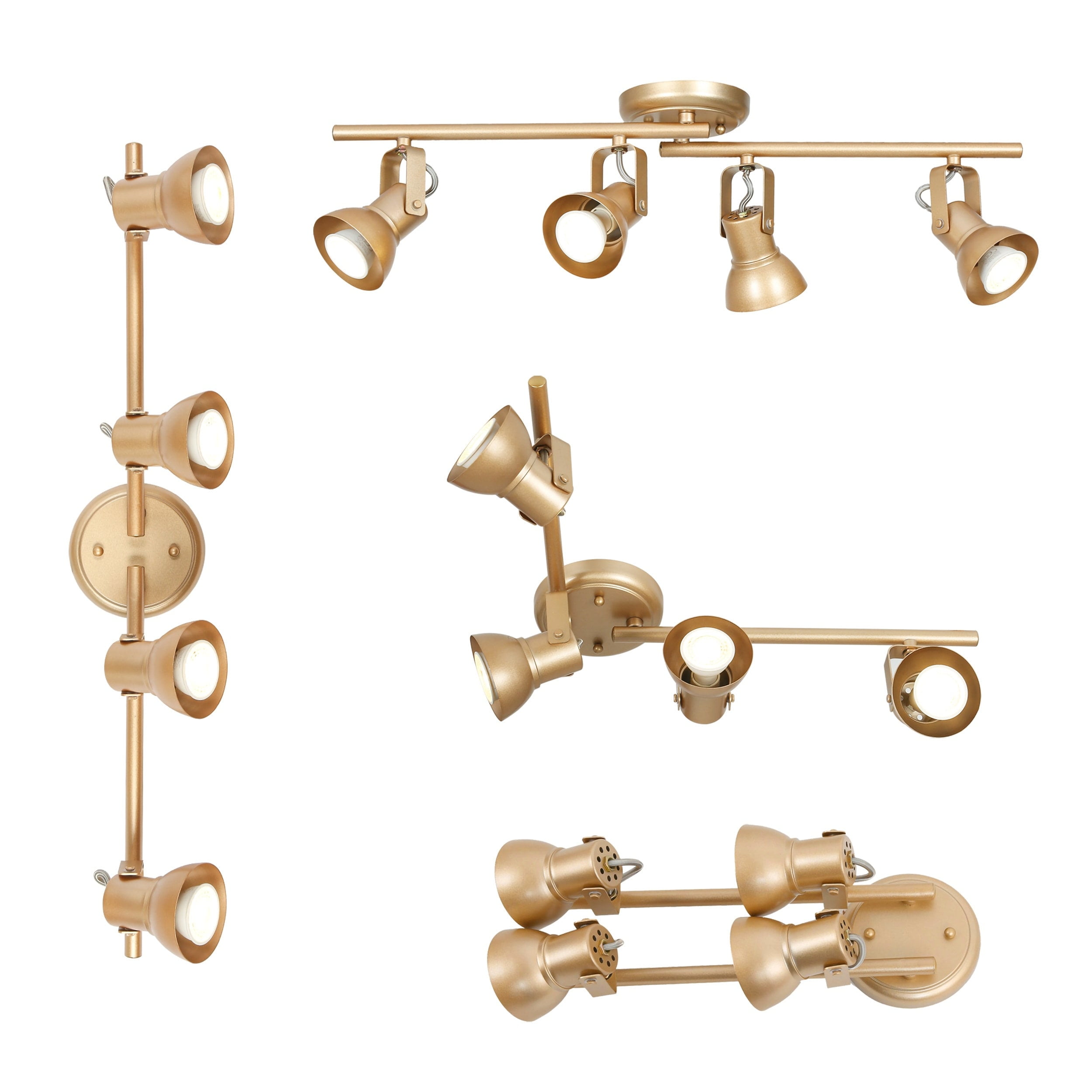 Rella Modern Farmhouse Split Rail 4Light Adjustable Linear Ceiling