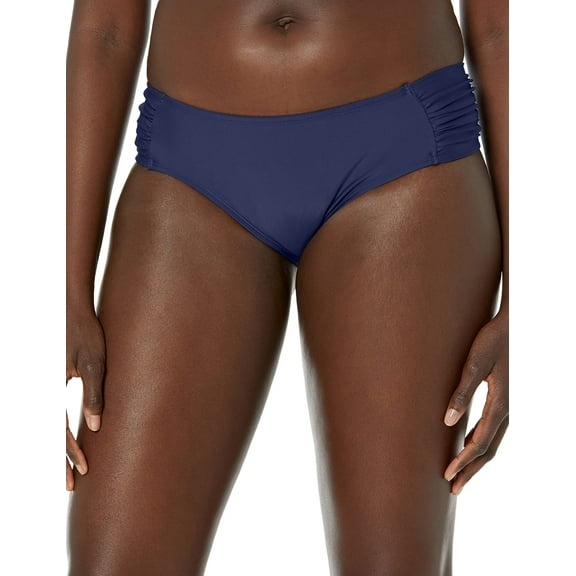 Relleciga Women's Full Coverage Swim Bottoms Mid Rise Ruched Sides Bikini Bottom