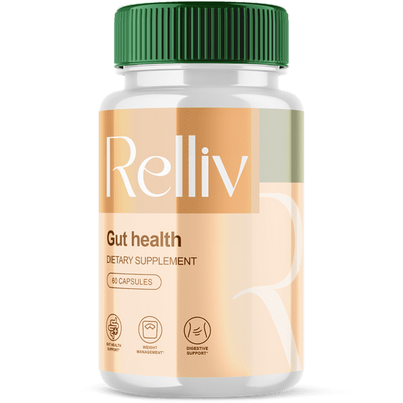 Relliv Gut Health Pills Advanced Formula Digestion Support 60 Capsules