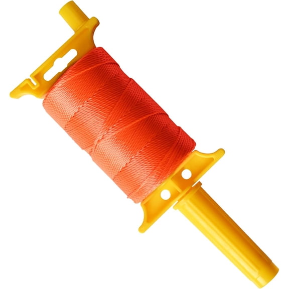 Reloadable Line Reel,Mason Line String Line,600 Ft Length Nylon Twine,18 Braided Nylon String for Gardening Or Masonry Tools,Twine String for Gardening,Orange