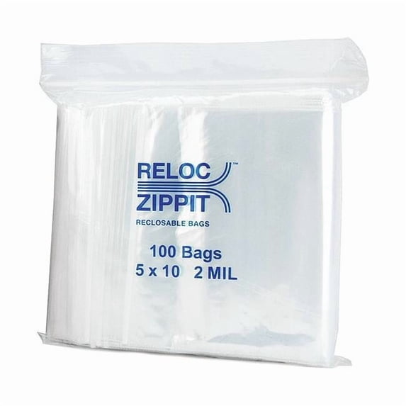 Reloc Zippit Reclosable Poly Bag,Zip Seal,PK1000 R510