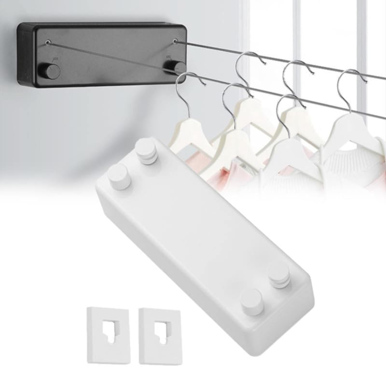 Relocy Clothesline Set Invisible Retractable Clothesline White, Office