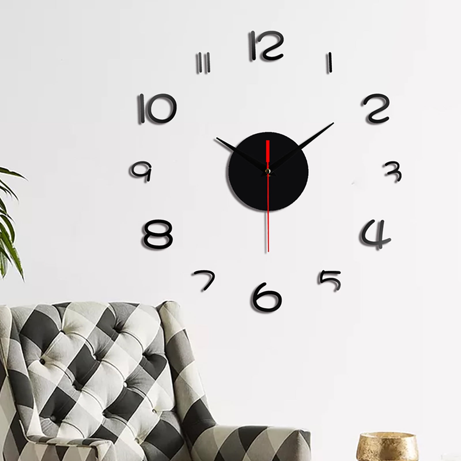 Relocy Crazy Clearance DIY Wall Clock, 11-23-Inch Number DIY 3D Wall ...