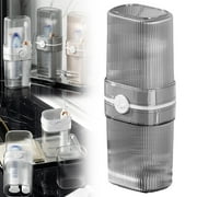 Relocy Portable Toothbrush Storage Cup Travel Cup Gray, Container Portable Travel Toothbrush Holder Toothpaste Storage For School Camping Business Trip Bathroom