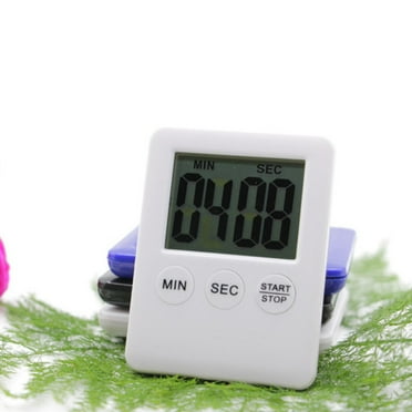 Relocy White Digital Kitchen Timer - Large Lcd Countdown Alarm Clock, Loud Cooking Baking Reminder, Clock Kitchen Large Count-Down Up Loud