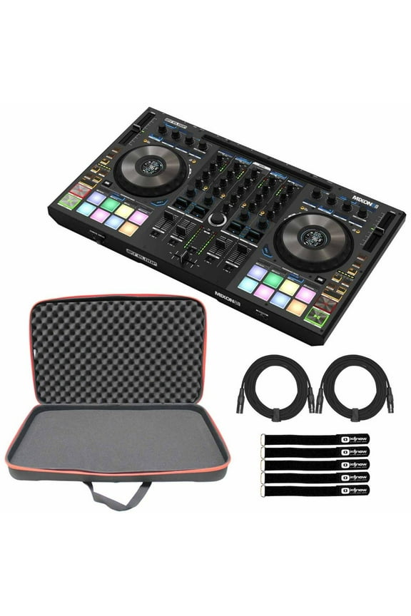 AMS-MIXON-8-PRO 4-Channel Hybrid DJ Controller with Carry Bag Package