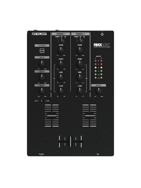 AMS-RMX-10-BT 2-CHANNEL BLUETOOTH DJ MIXER IN COMPACT CONSTRUCTION