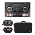 thumbnail image 1 of Reloop Mixon 8 Pro 4-channel DJ Controller with Case, XLR Cables, and TRS Cables, 1 of 4