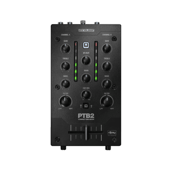 Reloop PTB-2 Portable 2+1-Channel DJ Mixer With DVS & Bluetooth Interface