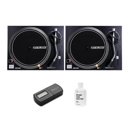 Reloop RP-1000 MK2 Professional Belt Drive Turntable System (Pair) Bundle