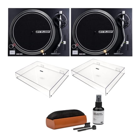 Reloop RP-1000 MK2 Professional Belt Drive Turntable System (Pair) Bundle