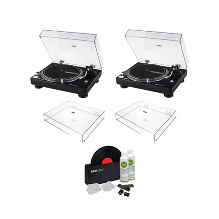 Reloop RP-2000 MK2 Professional Direct Drive USB Turntable System (Pair) Bundle